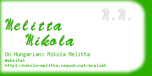 melitta mikola business card